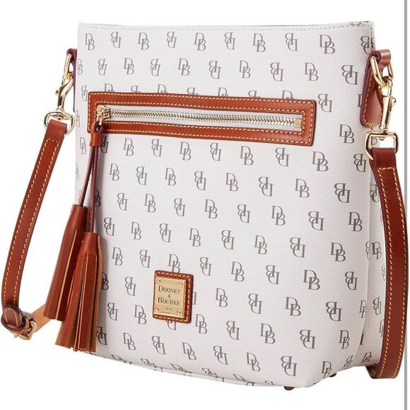 Dooney & Bourke Gretta Lani Crossbody White and Brown - Picture 2 of 16